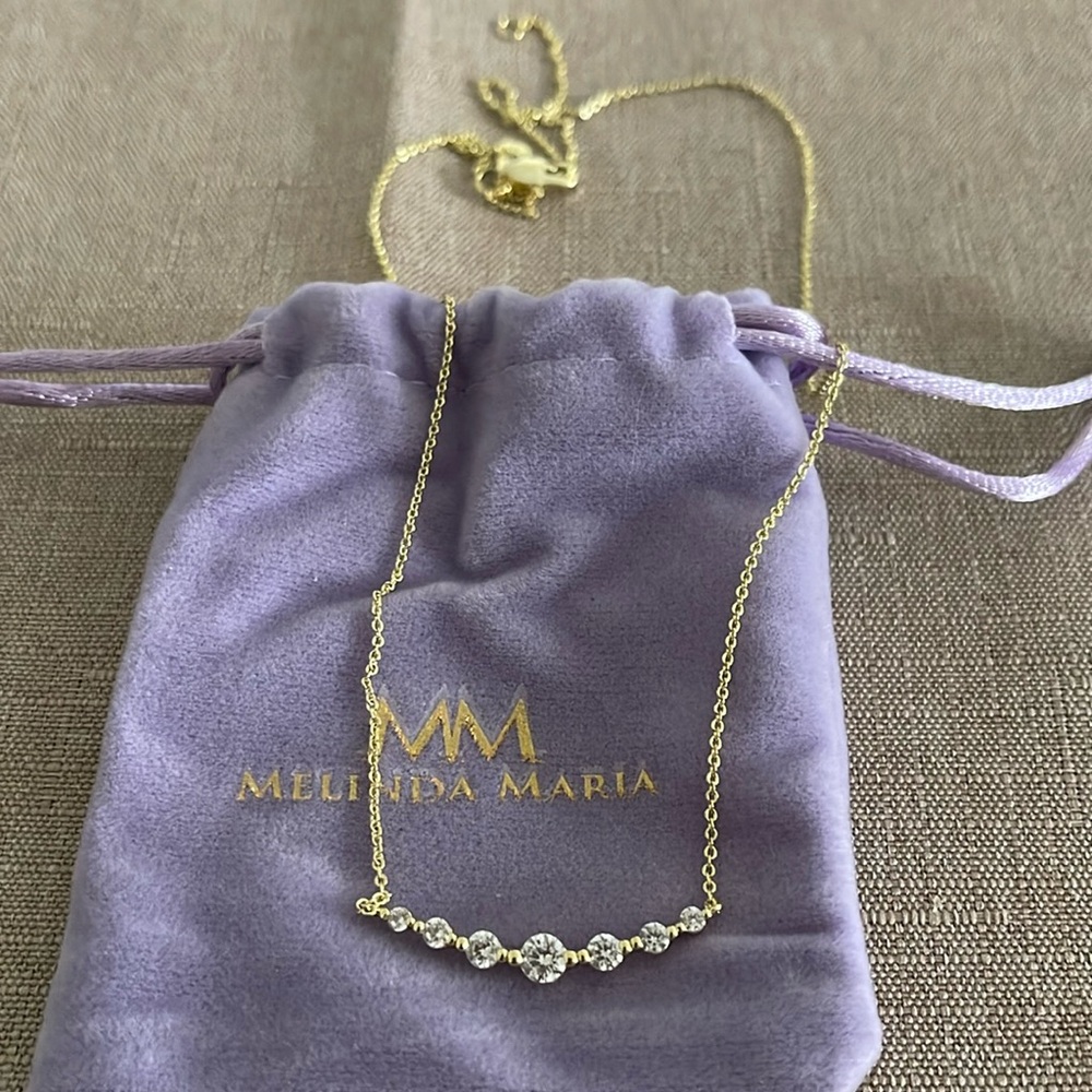 New Melinda Maria she’s an icon multi stone pendant necklace